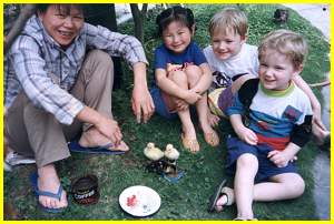 Kids, Lixi and rabbits