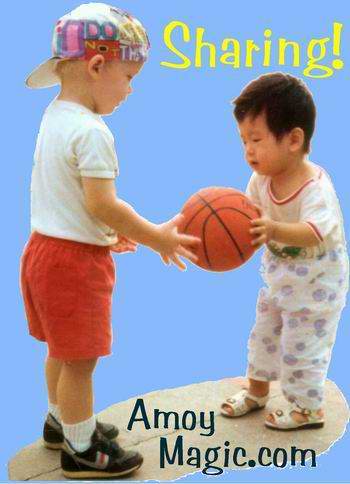 Matthew, our youngest son, in 1990, with little Xiamen friend.  Amoymagic--Guide to Xiamen and Fujian.  www.Amoymagic.com