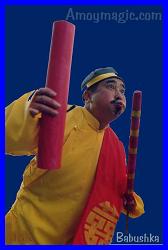 Clown in the annual Zougushi festival procession in Changting, West Fujian